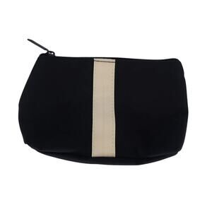 Qatar Air Small Black & Cream Cosmetic Toiletries Bag Accessories Travel Pouch